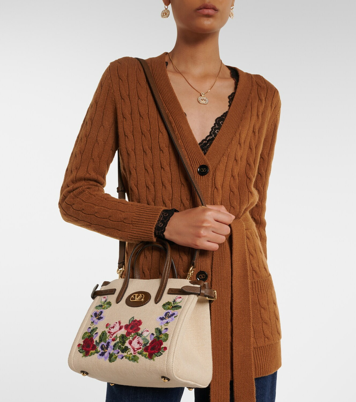 Valentino Garavani Antibes Medium canvas top-handle bag