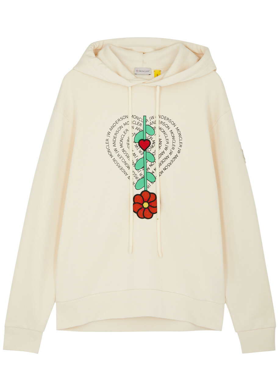 Moncler Genius 1 Moncler JW Anderson Hooded Cotton Sweatshirt Beige