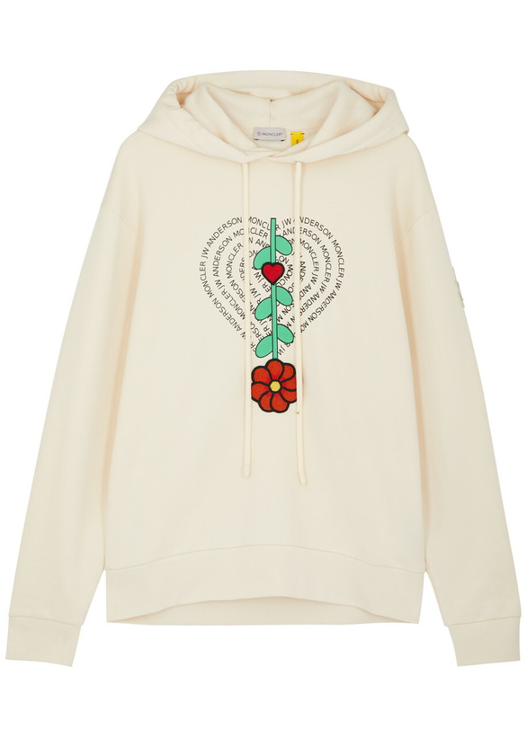 Photo: Moncler Genius 1 Moncler JW Anderson Hooded Cotton Sweatshirt Beige