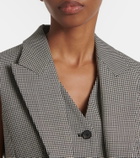 Alexander McQueen Houndstooth wool and mohair vest