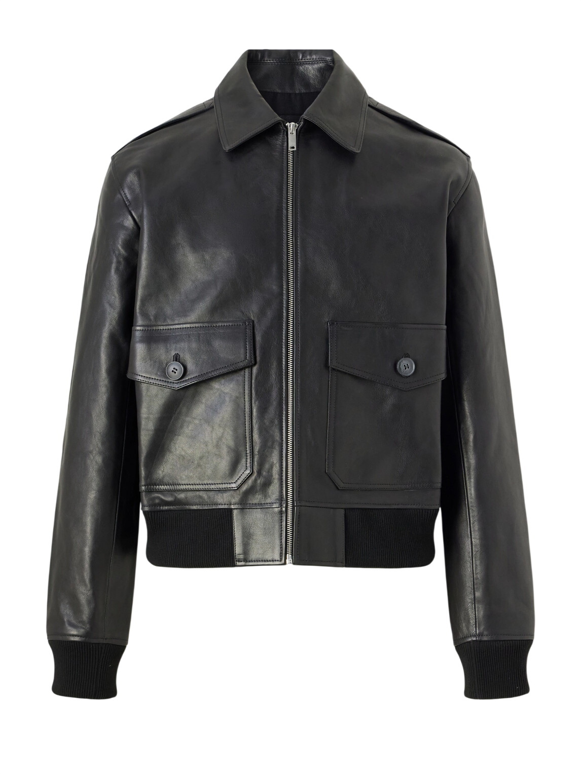 A.P.C. No Fun Leather Jacket A.P.C.
