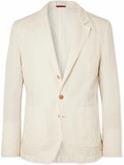 Brunello Cucinelli - Unstructured Linen and Cotton-Blend Suit Jacket - White