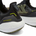 Adidas Men's Ultraboost 21 C.RDY Sneakers in Black/Olive/Yellow