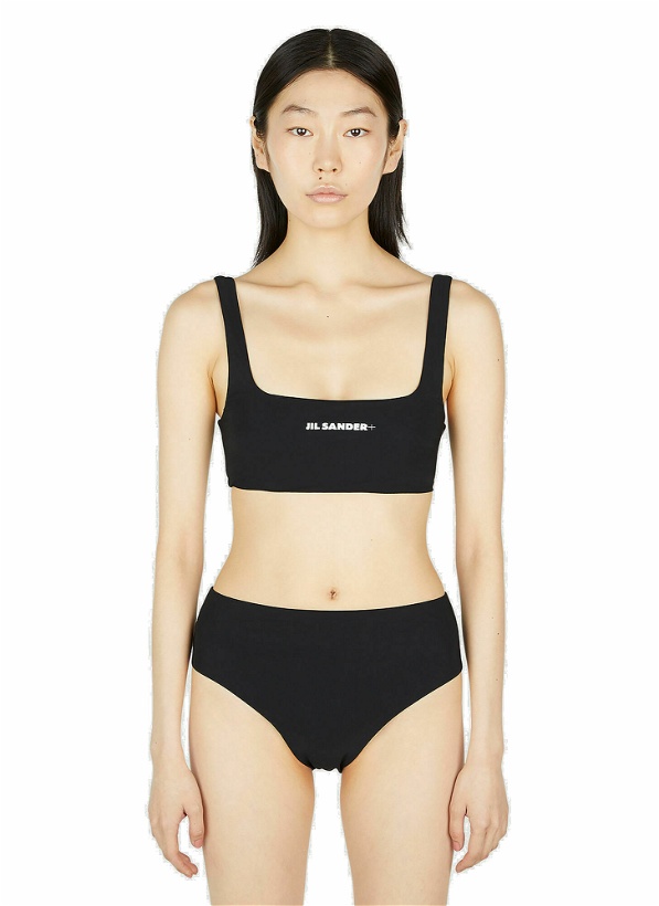 Photo: Jil Sander+ - Logo Print Bikini Set in Black