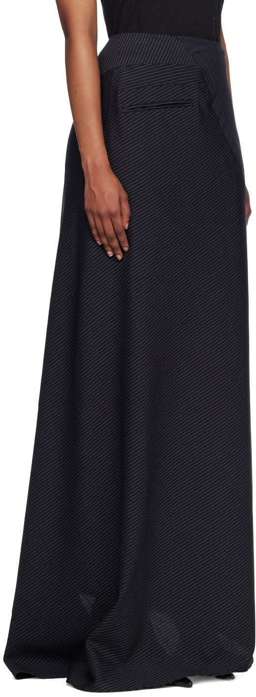 Ottolinger SSENSE Work Capsule – Navy Multiline Maxi Skirt