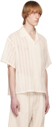 JieDa Off-White Semi-Sheer Shirt