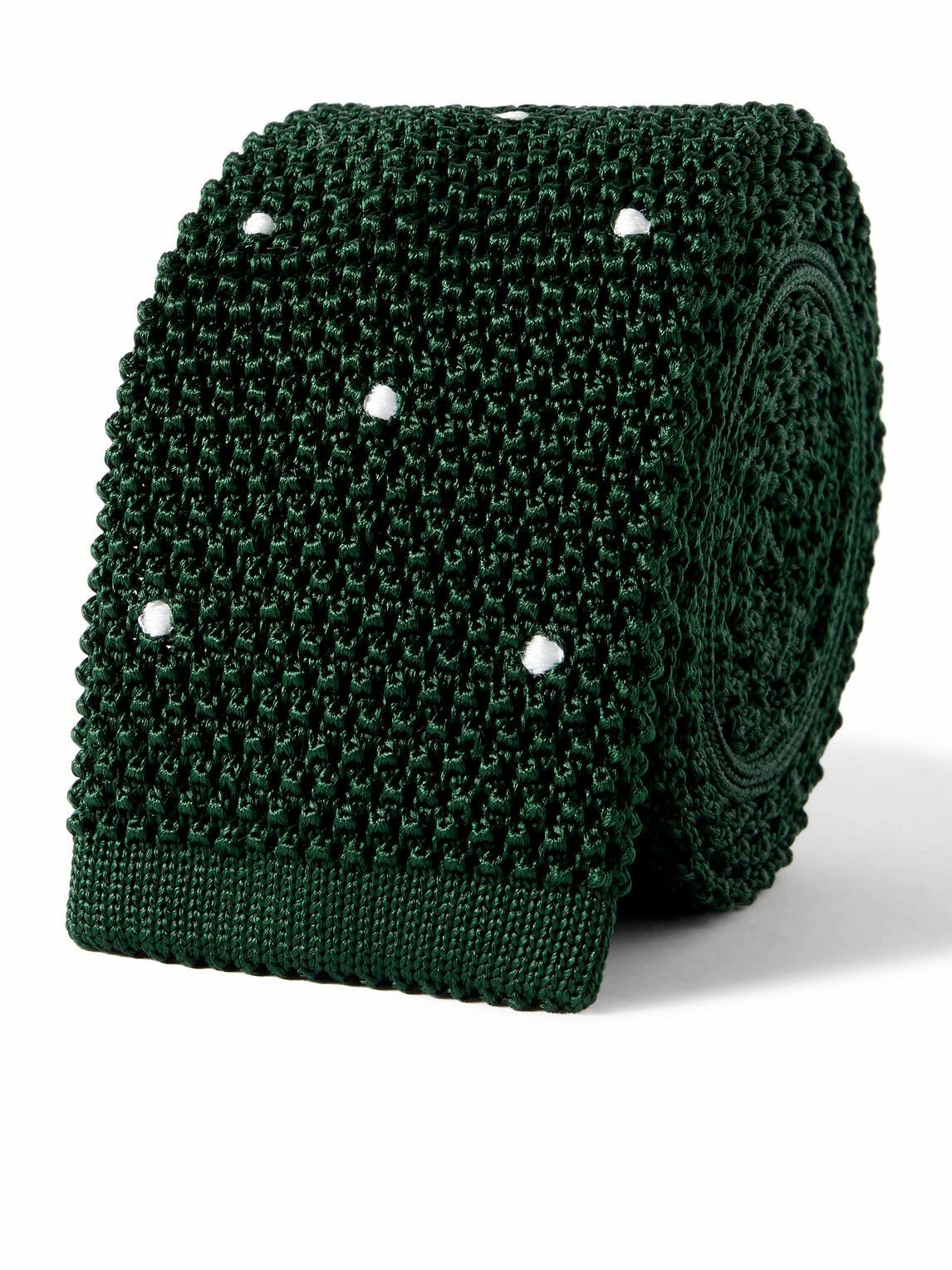 Sid Mashburn - 5.5cm Polka-Dot Knitted Silk Tie