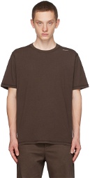 AFFXWRKS Brown Garment-Dyed T-Shirt