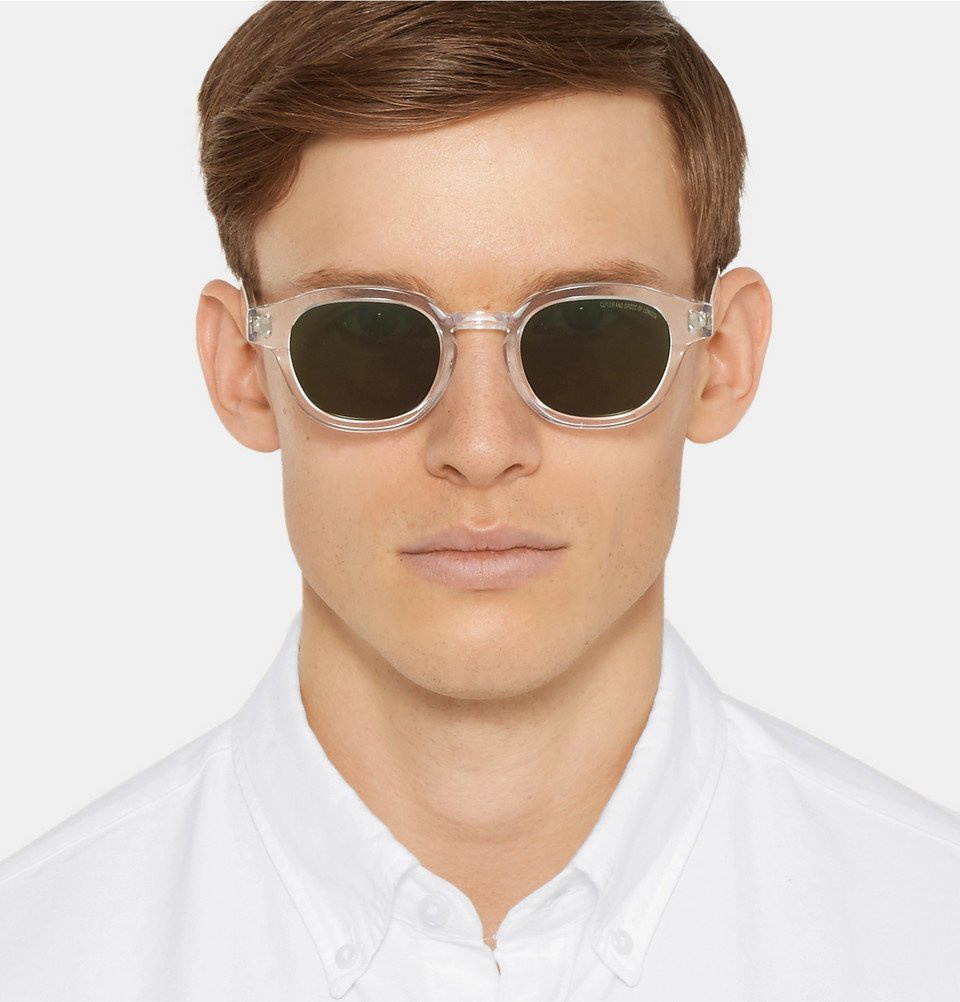 BOSS - Clear-acetate sunglasses with plastic sleeves