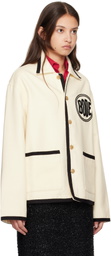Bode Off-White Beaded Player Jacket