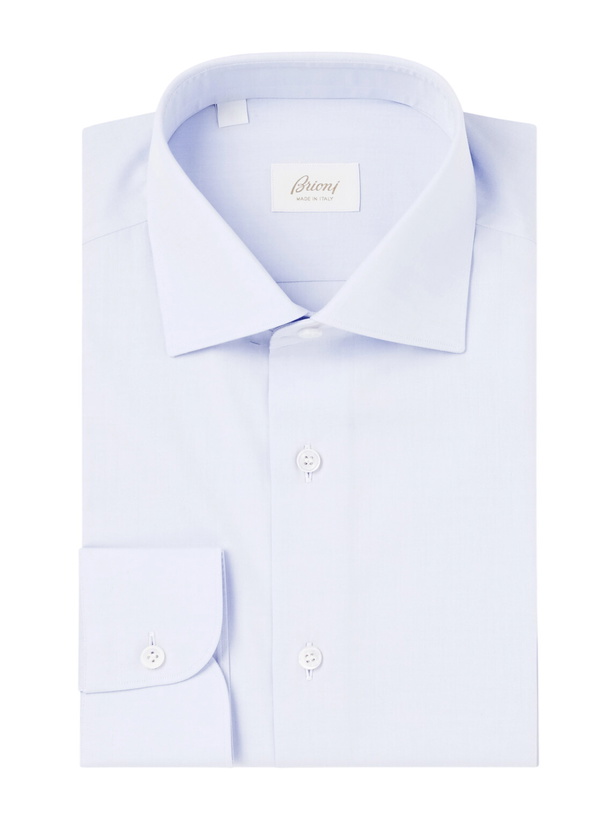 Photo: Brioni - Cotton Shirt - Blue