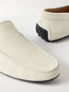 Tod's - Gommino Suede Driving Shoes - White