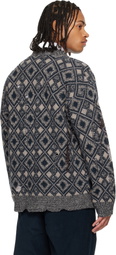 Wales Bonner Gray 'The Sibling' Cardigan