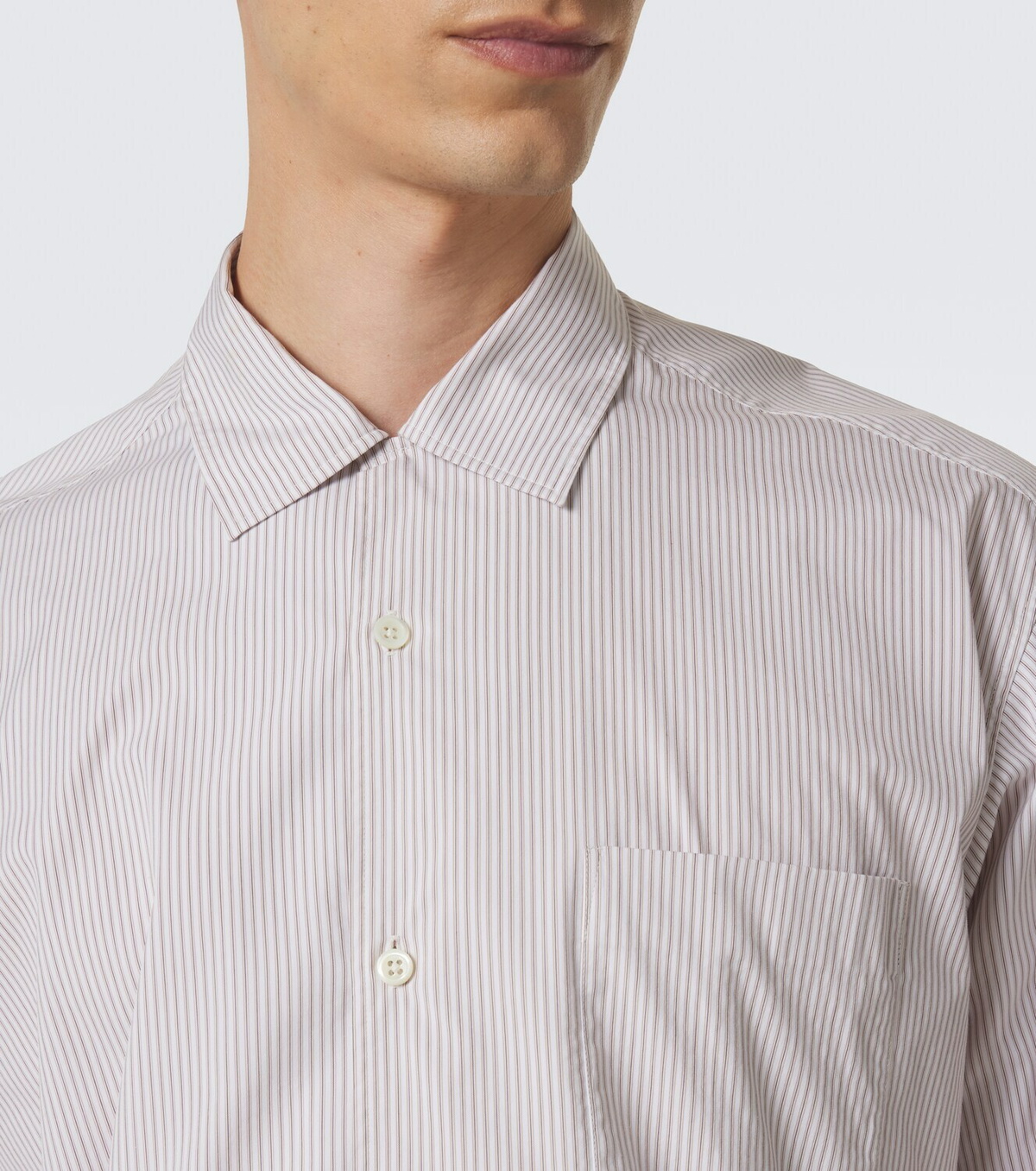 The Row Vanja striped cotton shirt
