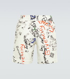 Givenchy - Printed fleece Bermuda shorts