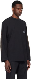 ROA Black Printed Long Sleeve T-Shirt