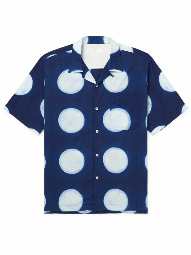 Photo: Universal Works - Camp-Collar Printed Cotton Shirt - Blue