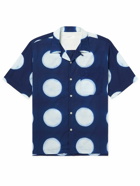 Universal Works - Camp-Collar Printed Cotton Shirt - Blue