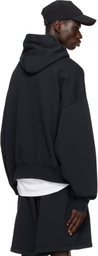 Fear of God ESSENTIALS Black Heavy Fleece Vintage Shrunken Hoodie