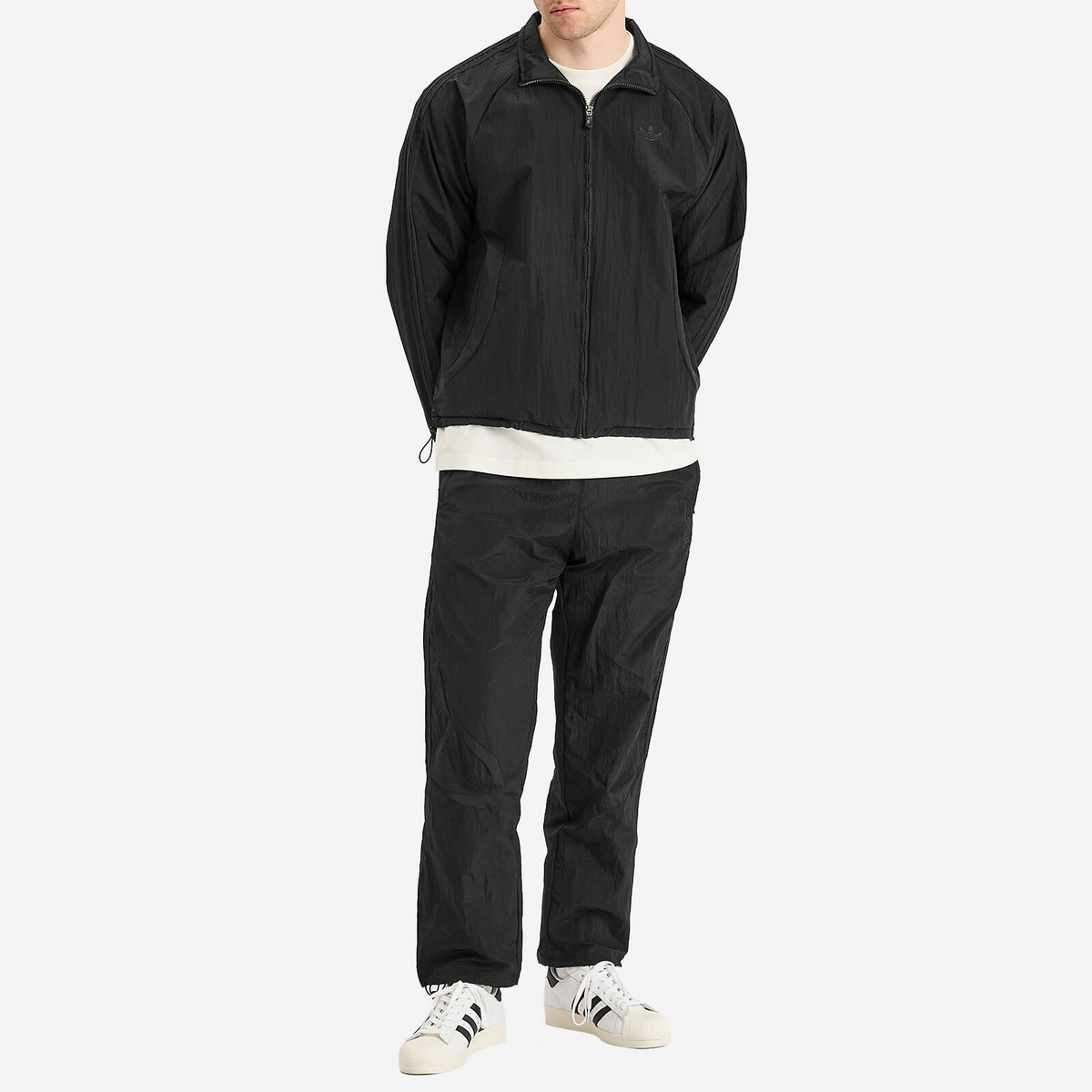 Adidas Men's Adicolor 2000s Woven Track Top in Black adidas