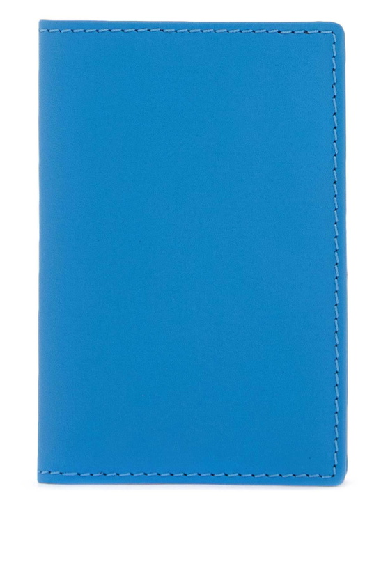 Photo: COMME DES GARCONS WALLET leather compact wallet Blue