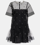 REDValentino Embellished point d’esprit tulle minidress