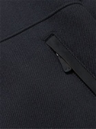 Ermenegildo Zegna - Slim-Fit Leather-Trimmed Achillfarm Wool Jacket - Blue