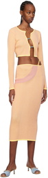 GCDS Pink Comma Midi Skirt