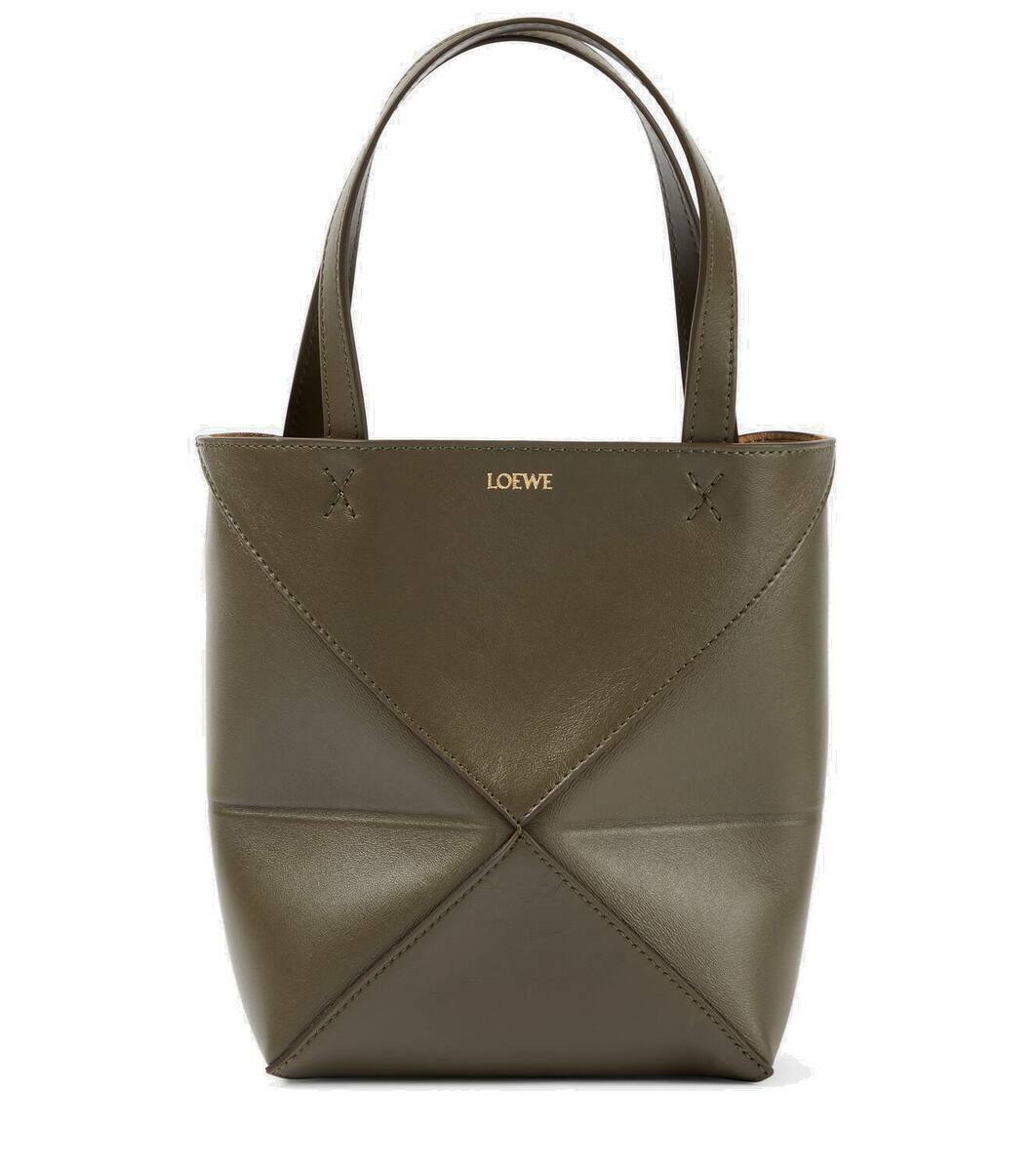 送料関税込★LOEWE★Puzzle Foldミニ レザートートバッグ LOEWE Puzzle Fold convertible mini leather tote | NET-A-PORTER