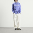 No Problemo Logo Stripe Poplin Shirt in Navy
