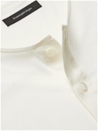 ERMENEGILDO ZEGNA - Cotton and Silk-Blend Henley T-Shirt - White