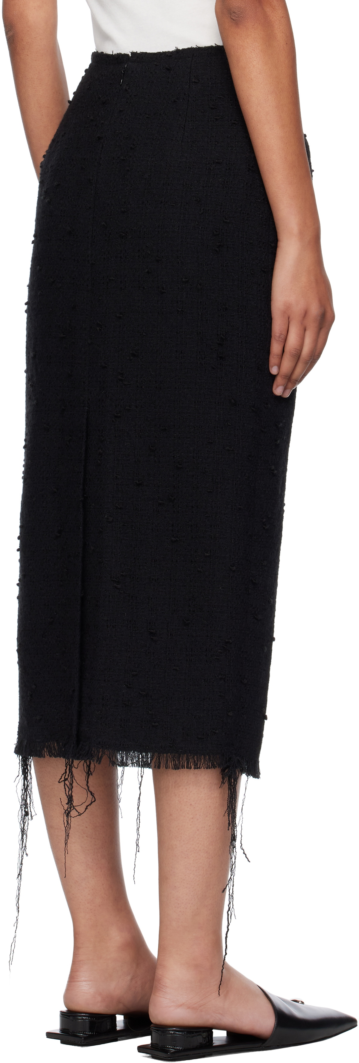 GIA STUDIOS Black Thalia Midi Skirt