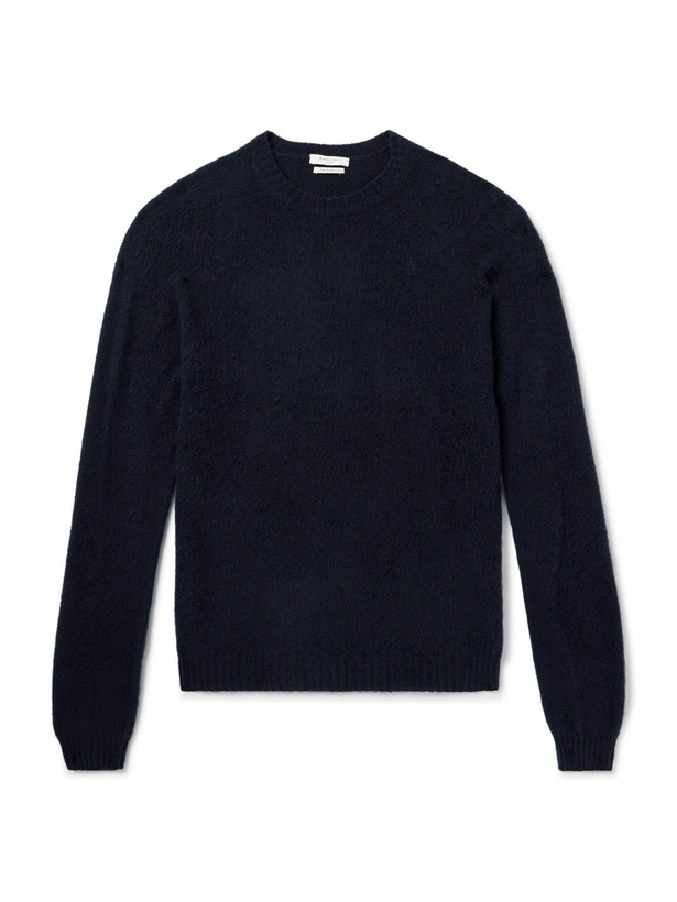 Photo: Boglioli - Slim-Fit Wool and Cashmere-Blend Sweater - Blue