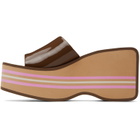Chloé Brown Swimming Cool Wedge Mule Sandals