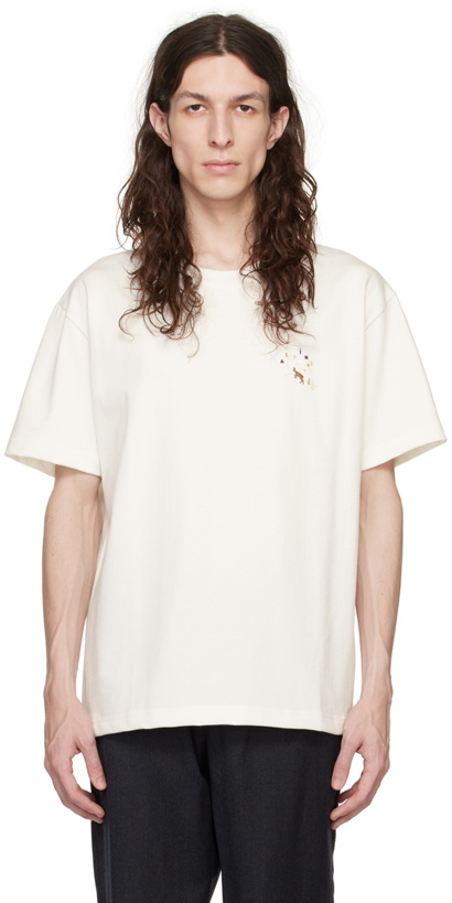 Photo: De Bonne Facture White Embroidered T-Shirt