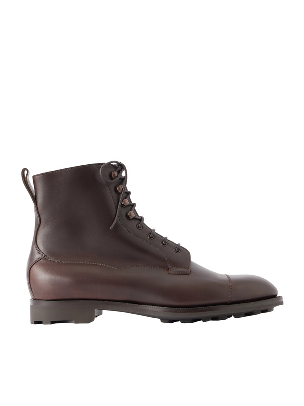Photo: Edward Green - Galway Cap-Toe Leather Boots - Brown