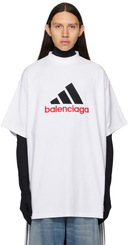 Photo: Balenciaga White Adidas Edition T-Shirt