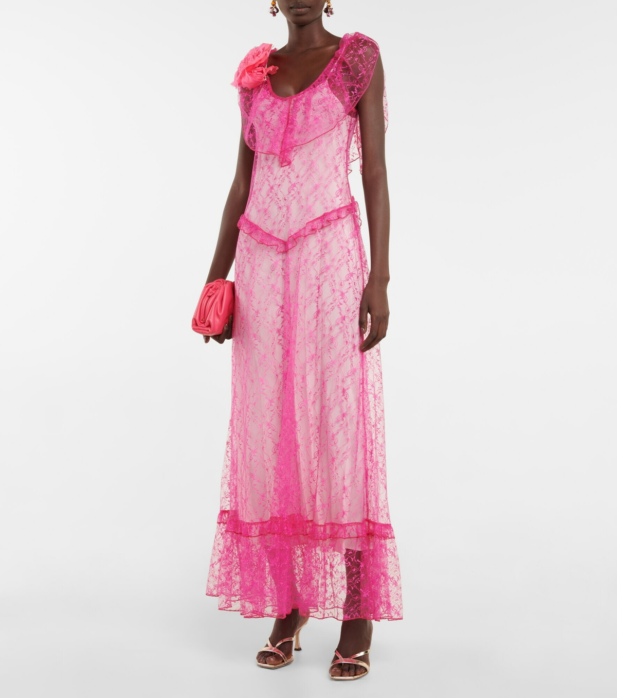 Rodarte - Floral lace maxi dress Rodarte