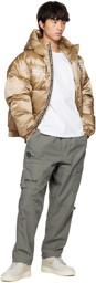 AAPE by A Bathing Ape Khaki Moonface Tapered Cargo Pants