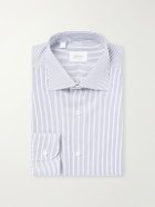 Brioni - Striped Cotton-Poplin Shirt - Blue