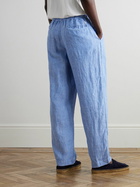 Polo Ralph Lauren - Straight-Leg Linen-Chambray Drawstring Trousers - Blue