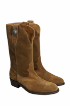 Via Roma 15 Texan Ankle Boots In Leather Color Suede