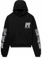 RRR123 - Heritage CVA Logo-Print Cotton-Jersey Hoodie - Black