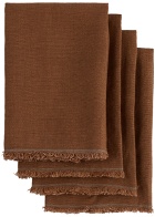 departo Brown Linen Napkin Set