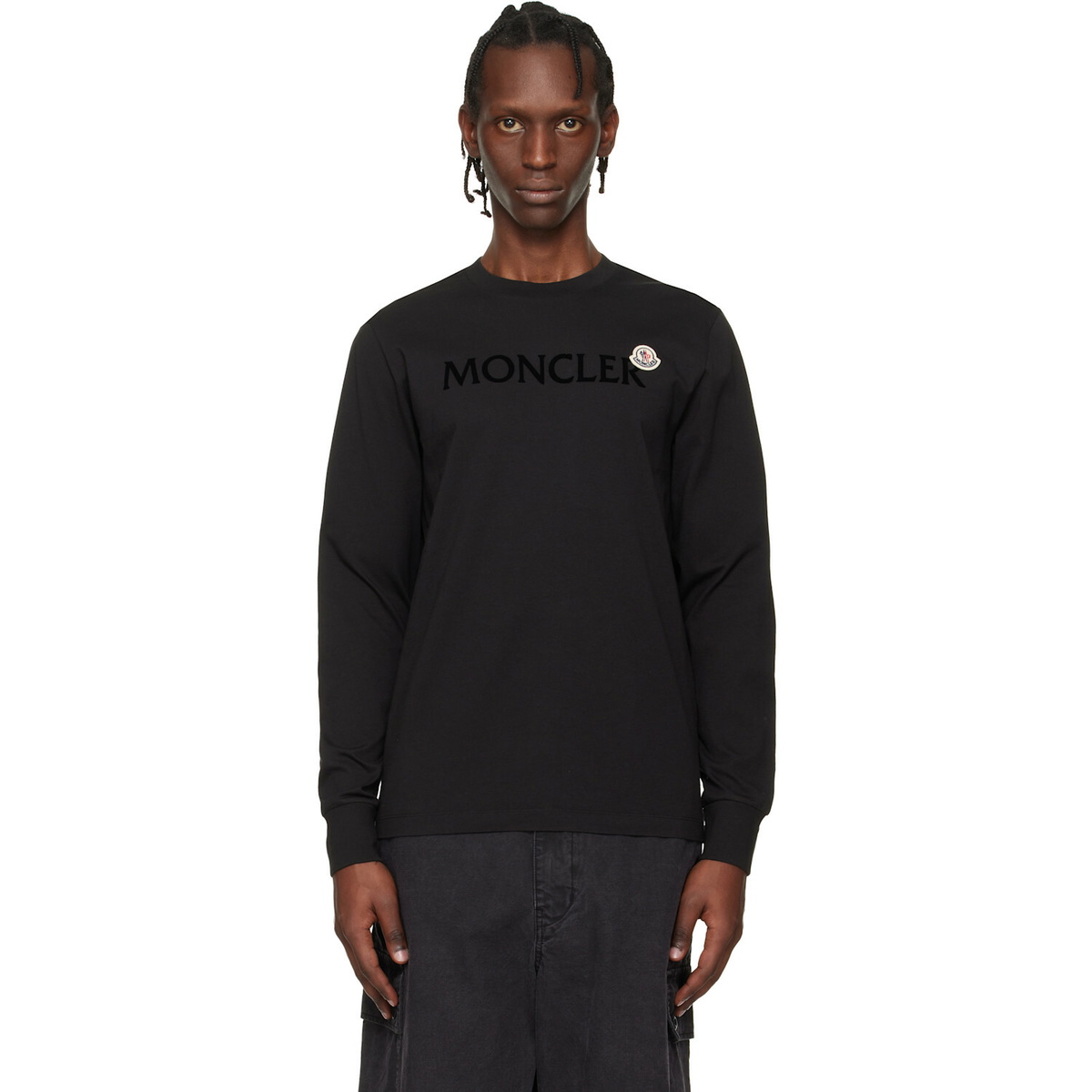 Moncler Black Logo Cotton Sweatshirt
