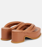 Dries Van Noten - Leather platform thong sandals