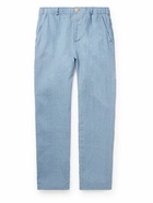 Oliver Spencer - Straight-Leg Linen Drawstring Trousers - Blue