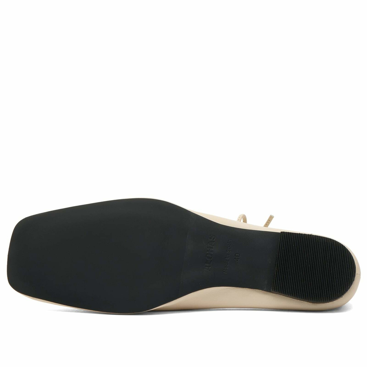 ALOHAS Women's Sway Leather Ballet Flats in Cream