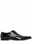 DOLCE & GABBANA - Achille Croc Embossed Leather Derby Shoe