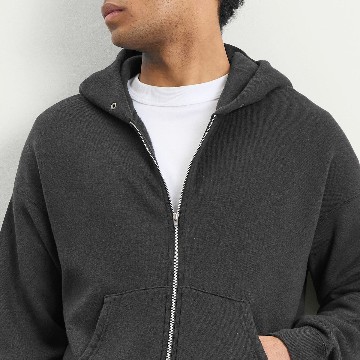 Visvim Men's Jumbo Fine Wool Hoodie in Black